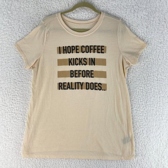Torrid Everyday Tee Signature Jersey Coffee Reality Beige‎ Womens Size Medium - Picture 1 of 14